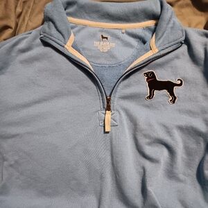 The Black Dog Men's Light Blue Zip-Up Sweater